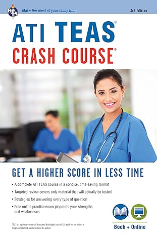 ati teas crash course book + online get a higher score in less time 3rd edition john allen 0738612278,