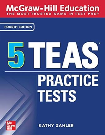 mcgraw hill education 5 teas practice tests  edition 4th edition kathy zahler 1260462951, 978-1260462951