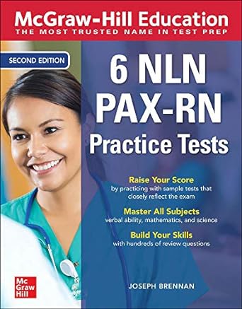 mcgraw hill education 6 nln pax rn practice tests 2nd edition joseph brennan 1260462374, 978-1260462371