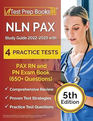 nln pax study guide 2022 2023 with 4 practice tests pax rn and pn exam book 1st edition joshua rueda