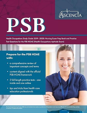psb health occupations study guide 2019 2020 nursing exam prep book and practice test questions for the psb