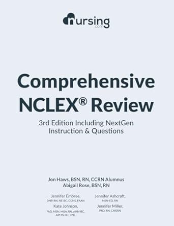 comprehensive nclex review including nextgen instructions and questions 1st edition jon haws bsn, rn ,kate