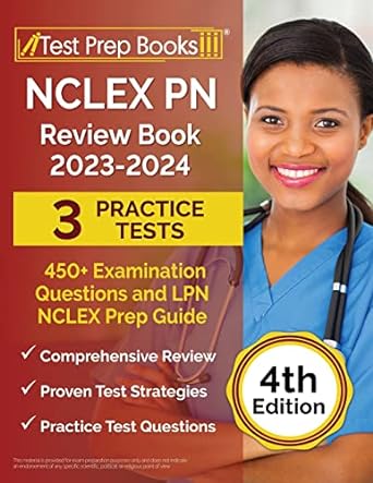 nclex pn review book 2023 2024 3 practice tests and lpn nclex prep guide 1st edition joshua rueda 1637759215,