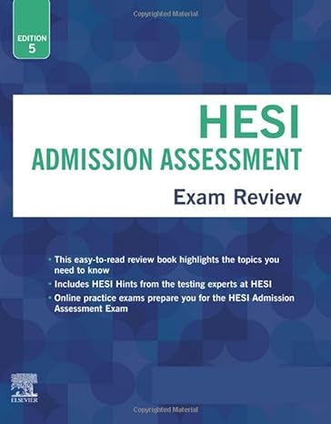 admission assessment exam review 5th edition hesi 0323582265, 978-0323582261