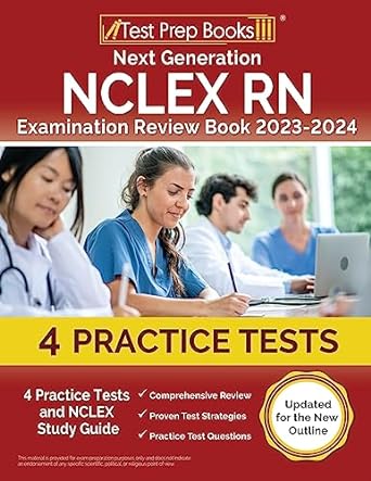 next generation nclex rn examination review book 2023 2024 4 practice tests and nclex study guide updated for