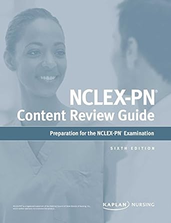 nclex pn content review guide 6th edition kaplan nursing 1506233600, 978-1506233604