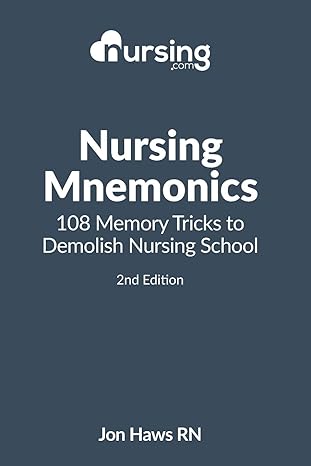 nursing mnemonics 108 memory tricks to demolish nursing school 1st edition jon haws 1511448644, 978-1511448642