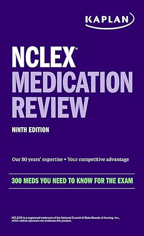 nclex medication review 300+ meds you need to know for the exam in a pocket sized guide 9th edition kaplan