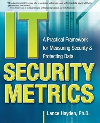it security metrics a practical framework for measuring security and protecting data by lance hayden 1st