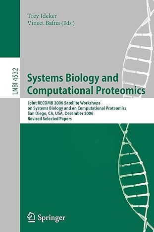 systems biology and computational proteomics joint recomb 2006 satellite workshops on systems biology and on