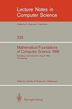 mathematical foundations of computer science 1986 12th symposium held at bratislava czechoslovakia august 25