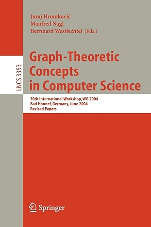 graph theoretic concepts in computer science 30th international workshop wg 2004 bad honnef germany june 21