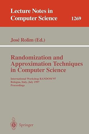 randomization and approximation techniques in computer science international workshop random 97 bologna italy