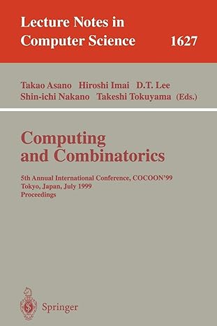 computing and combinatorics 5th annual international conference cocoon 99 tokyo japan july 26 28 1999
