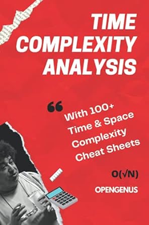 time complexity analysis 1st edition aditya chatterjee, ue kiao 979-8466786804