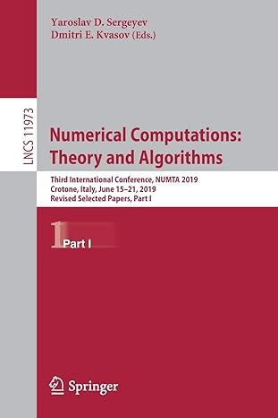 numerical computations theory and algorithms third international conference numta 2019 crotone italy june 15