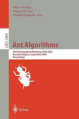 ant algorithms third international workshop ants 2002 brussels belgium september 12 14 2002 proceedings