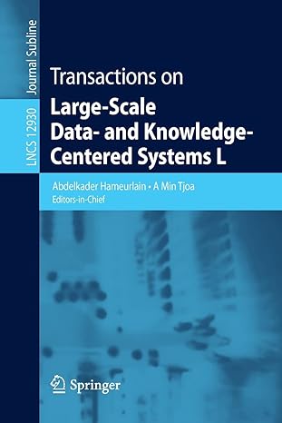 transactions on large scale data and knowledge centered systems l 1st edition abdelkader hameurlain ,a min