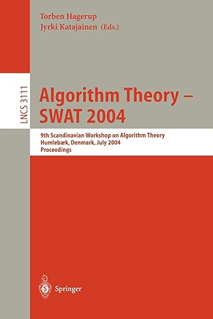 algorithm theory swat 2004 9th scandinavian workshop on algorithm theory humlebaek denmark july 8 10 2004
