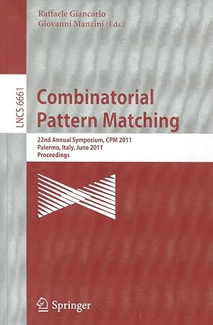 combinatorial pattern matching 22nd annual symposium cpm 2011 palermo italy june 27 29 2011 proceedings 2011