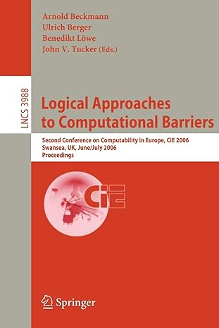 logical approaches to computational barriers second conference on computability in europe cie 2006 swansea uk