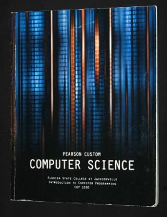 pearson custom computer science introduction to computer programming cop 1000 1st edition  1269264710,