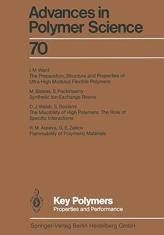 key polymers properties and performance 1st edition r.m. aseeva ,m. biswas ,s. packirisamy ,s. rostami ,j.d.