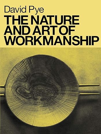 the nature and art of workmanship 1st edition david pye, ezra shales 0713689315, 978-0713689310