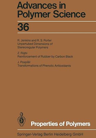 advances in polymer science fortschritte der hochpolymeren forschung 1st edition r. jenkins ,r. porter ,z.