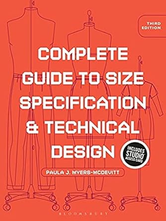 complete guide to size specification and technical design bundle book + studio access card 3rd edition paula