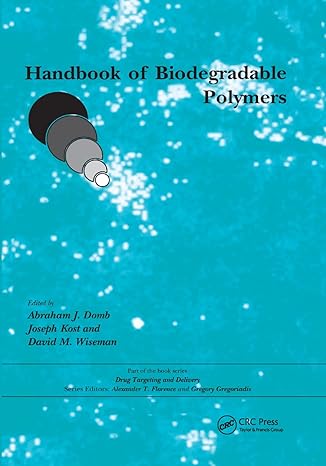 handbook of biodegradable polymers 1st edition abraham j. domb, joseph kost, david wiseman 0367400642,