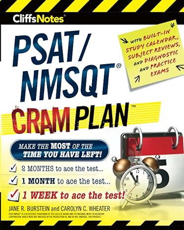 cliffsnotes psat/nmsqt cram plan new edition jane r. burstein ,carolyn c. wheater 0544974271, 978-0544974272