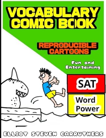 vocabulary comic book word power cartoons sat words 1st edition elliot carruthers 979-8848873061