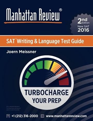 manhattan review sat writing and language test guide turbocharge your prep 1st edition joern meissner,