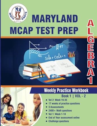 maryland comprehensive assessment program test prep algebra 1 weekly practice workbook volume 2 multiple