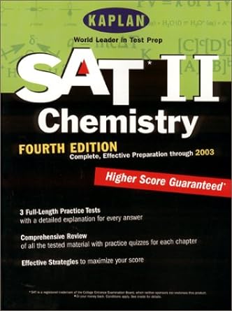 kaplan sat ii chemistry  edition higher score guaranteed 4th edition kaplan 0743205332, 978-0743205337