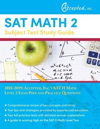 sat math 2 subject test study guide 2018 2019 accepted inc s sat ii math level xam prep and practice