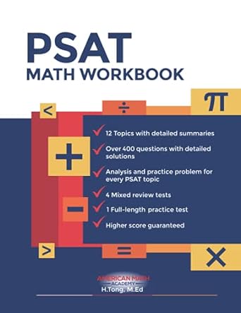 new psat math workbook 1st edition american math academy 107010325x, 978-1070103259