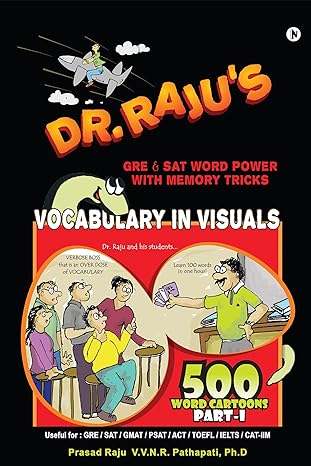 vocabulary in visuals gre and sat word power with memory tricks 1st edition prasad raju v v n r pathapati