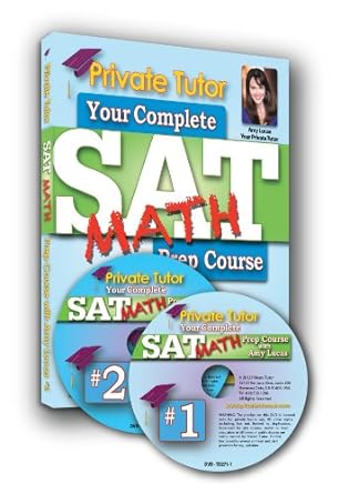 private tutor math 10 hour interactive sat prep course 2 dvds and book student version edition amy lucas