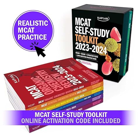 mcat self study toolkit 2023 2024 includes mcat complete 7 book set 6 full length online practice tests +