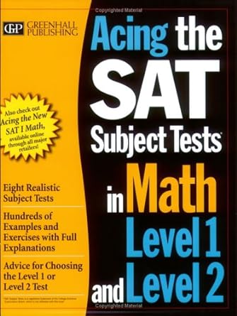 acing the sat subject tests in math level 1 and level 2 1st edition thomas hyun 0975475312, 978-0975475317