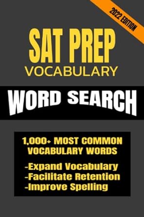 sat prep vocabulary word search 1st edition brian vaughn 979-8807088055