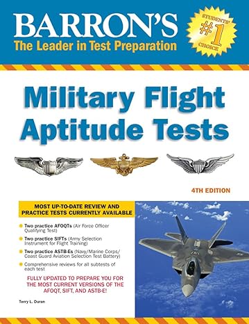 military flight aptitude tests 4th edition terry l. duran 1438011040, 978-1438011042