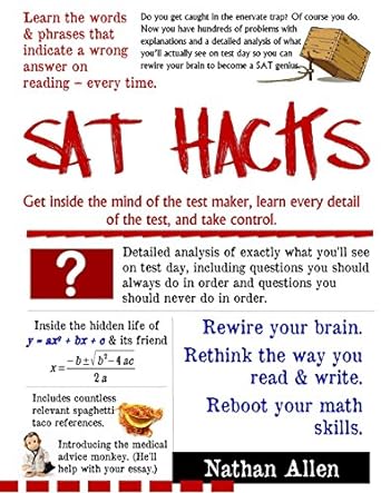 sat hacks the definitive guide to the new sat 1st edition nathan allen 0983644640, 978-0983644644