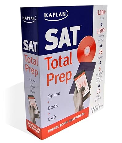 sat total prep online + book + dvd revised, revised edition kaplan test prep 1506209262, 978-1506209265