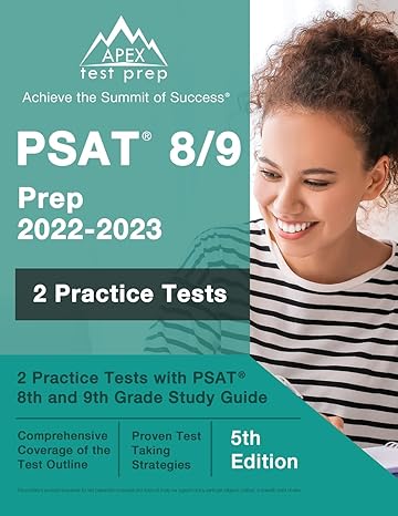 psat 8/9 prep 2022 2023 2 practice tests with psat 8th and 9th grade study guide 1st edition j. m. lefort