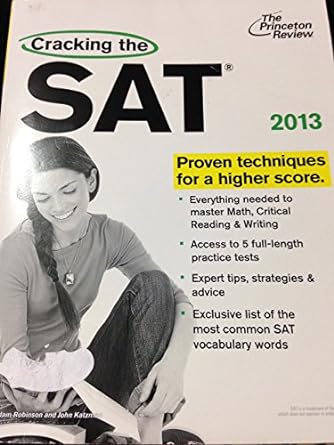 cracking the sat 2013 edition original edition princeton review 0307944786, 978-0307944788