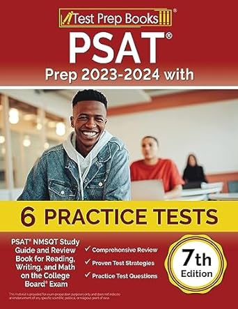 psat prep 2023 2024 with 6 practice tests psat nmsqt study guide and review book for reading writing and math