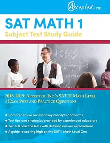 sat math 1 subject test study guide 2018 2019 accepted inc s sat ii math level 1 exam prep and practice